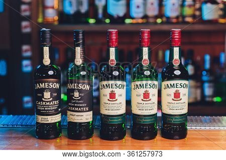 Ufa, Russia, 1 January, 2020: 1780 Began The Tradition Of Jameson Irish Whiskey.