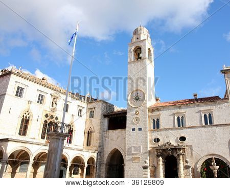Dubrovnik staré město ulice Plaza Stradun, Chorvatsko