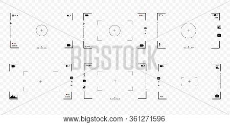 Modern Digital Video Camera Focusing Screen Isolated On Transparent Background