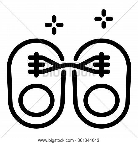 Hoax Shoes Icon. Outline Hoax Shoes Vector Icon For Web Design Isolated On White Background