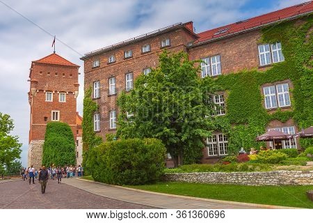 Krakow, Poland - June 18, 2019: Sandomierska Tower, Wawel Royal Castle In Cracow