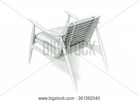 3d Rendering Of Modern Chair Made Of Isolated On A White Background