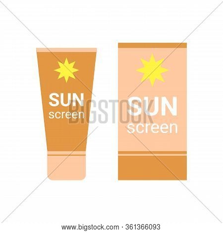 Sunscreen Bottle. Sunblock Moisturizer Lotion Cream. Suncream Protection Cosmetic Tube Uv, Solar Car