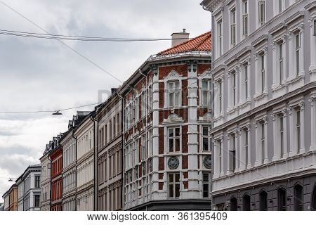 Typical Residential Buildings In Street In In Grunerlokka, A Trendy Hipster Neighborhood In Central 