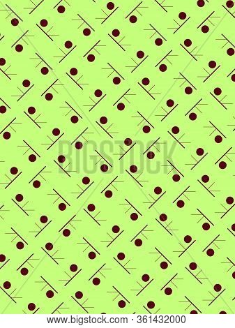 Abstract Light Green Background With Geometric Elements.