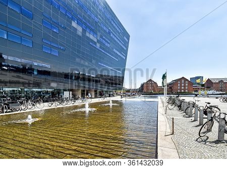Copenhagen, Denmark - July 15, 2017: Exterior View Of The Building Of The Danish Royal Library (det 