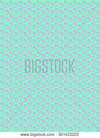 Abstract Background Neon Pattern With Decorative Umbrellas