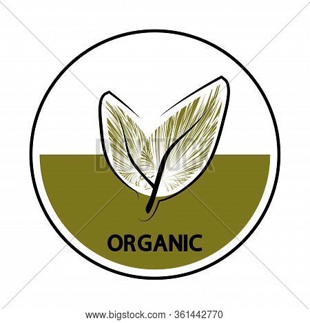 Healthy Organic Sign. Eco Food, Farm Fresh And Natural Product Stamp For The Market, Healthy Life An