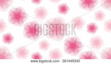 Sakura Japanese Style Pink Flower Seamless Pattern