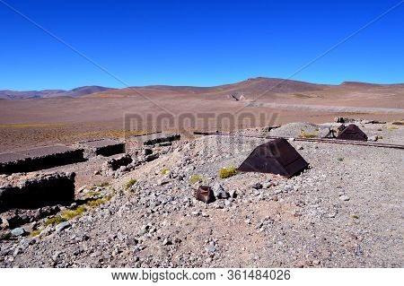 Panoramic View Of The Remains Of The Chuculaqui Railway Station In The Heights Of Caipe. Salta, Arge