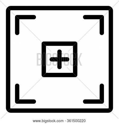 Modern Record Frame Icon. Outline Modern Record Frame Vector Icon For Web Design Isolated On White B