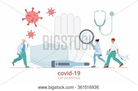 Medical Protect Human Health Security. Safety Respiratory Equipment. Glove, Breathing Medical Face M