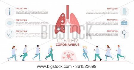 Flu Coronavirus Protection Medical Infographic. Health Body Infection Prevention Recommendation. Dis