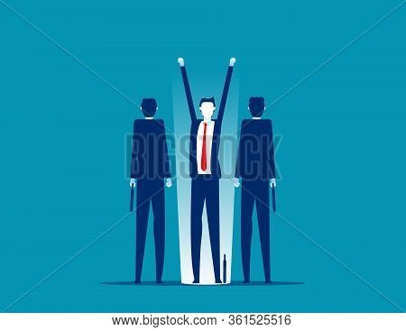 Selected Business Professional. Recruiting Business Person Concept