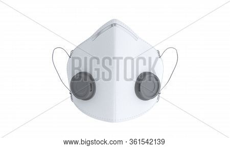 Madical Mask. Doctor Mask And Corona Virus Protection Isolated On A White Background. 3D Render.