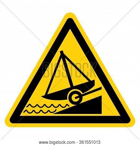Caution Slipway Symbol, Vector  Illustration, Isolated On White Background Label. Eps10