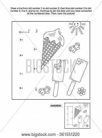 This Is Math And Literacy Reinforcement Worksheet For Little Students With Letter I Dot-to-dot Activ