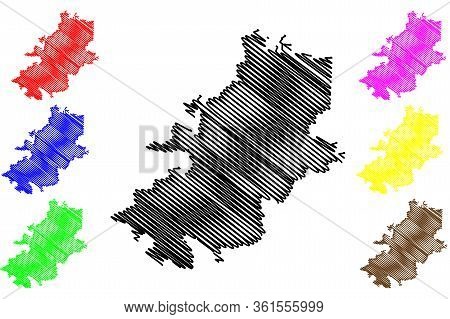 Vilnius City (republic Of Lithuania) Map Vector Illustration, Scribble Sketch City Of Vilnius Map