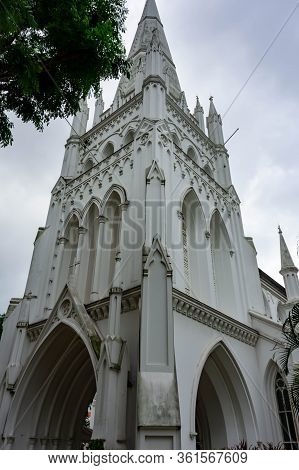 St Andrew\'s Cathedral Near Raffles City, Singapore, March 2, 2020