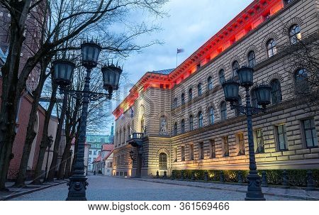 Parliament Of Latvia Building , Jekaba Street, Old Town Riga.