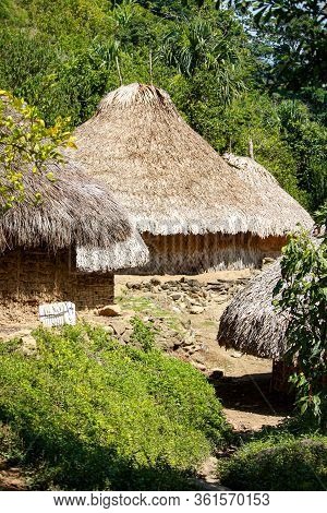 Indigenous Town Houses In Ciudad Perdida (indigenous Name Teyuna), Sierra Nevada De Santa Marta, Mag
