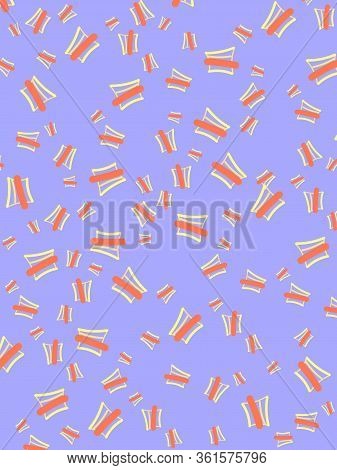 Abstract Blue Background With Decorative Lines, Food