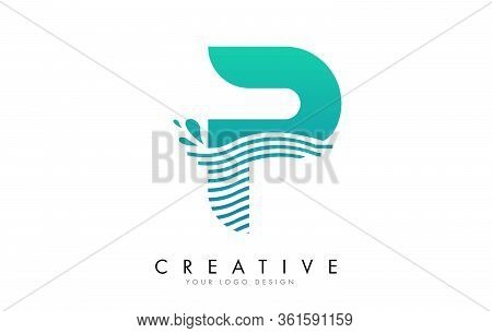 P Letter Logo Waves Vector & Photo (Free Trial) | Bigstock