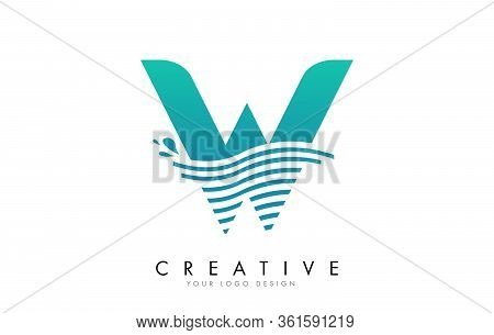 W Letter Logo Waves Vector & Photo (Free Trial) | Bigstock