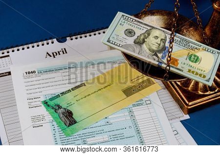 Individual Income Return Tax Law Scales Of Justice Criminal Liability For Non-payment Of Taxes Of On