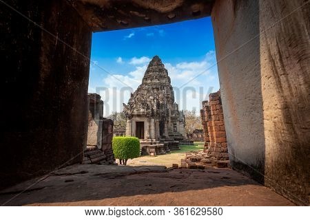 Rock Castle  Phimai Sanctuary Largest Khmer Temples Park And The Ancient Castle.world Heritage In Na