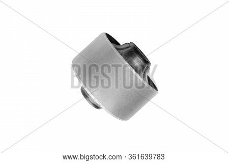 Set Hob Arm Of The Car Isolated On White Background With Clipping Path. Bush Stabilizer Auto. Car Su