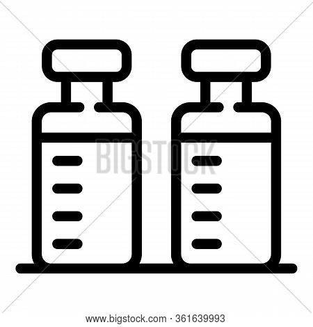 Drug Ampules Icon. Outline Drug Ampules Vector Icon For Web Design Isolated On White Background