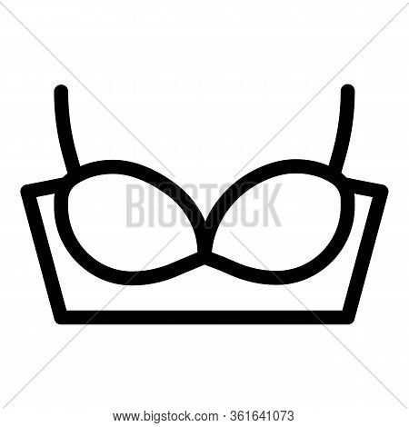 Balconette Top Icon. Outline Balconette Top Vector Icon For Web Design Isolated On White Background