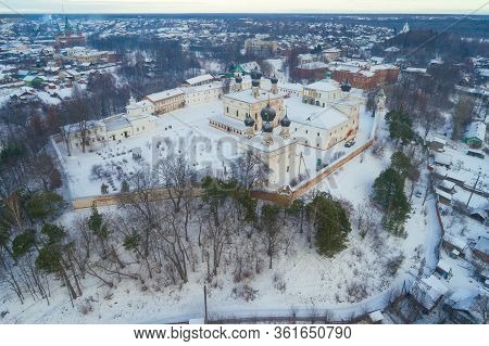 View Of The Holy Trinity Makaryevo-unzhensky Monastery On A January Day (aerial Photography). Makary