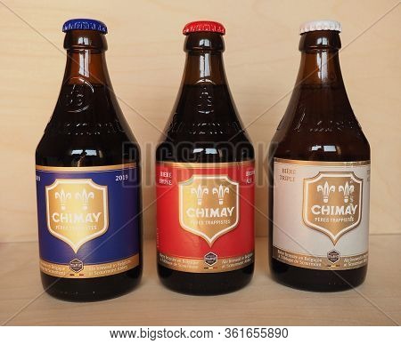 Chimay - Circa April 2020: Chimay Bottles Of Beer