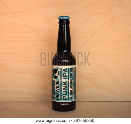 London, Uk - Circa April 2020: Punk Ipa Beer Bottle