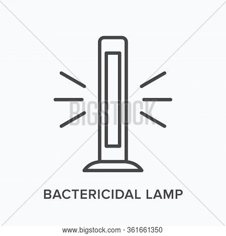 Bactericidal Lamp Line Icon. Vector Outline Illustration Of Antibacterial Equipment. Ultra Violet Li
