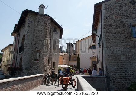 Italy, Valeggio Sul Mincio - May 20 2018: The View Of Borghetto Valeggio Sul Mincio On May 20 2018 I