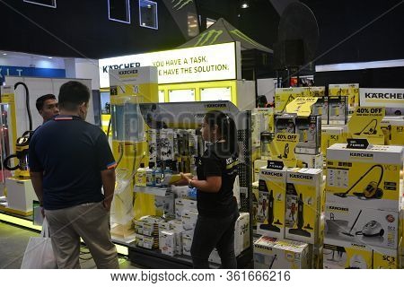 Pasay, Ph - July 28: Karcher Booth At Bumper To Bumper Prime Car Show On July 28, 2019 In Pasay, Phi