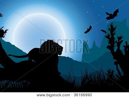 Afrikanische Nacht-Hintergrund