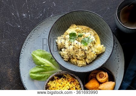 Oriental Food - Traditional Indian Vegetarian Dish Of Bottle Gourd Vegetable Or Doodhi Called Lauki 