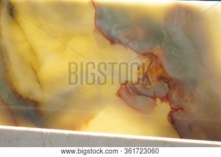 Polished Yellow Natural Stone, Backlit, Called Onyx