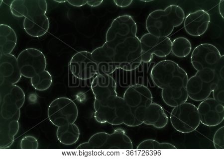 Artistic Beautiful Green A Lot Of Organic Cells Computer Graphics Background Texture Illustration