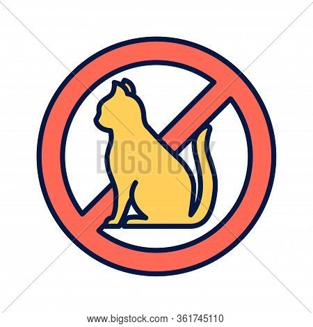 Reaction To Cat Hair. Allergy. Respiratory Disease. Pictogram For Web Page, Mobile App, Promo.editab