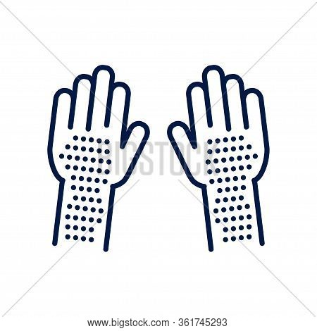 Skin Rash Color Line Icon. Allergy Symptom. Dermatological Diseases. Pictogram For Web Page, Mobile 