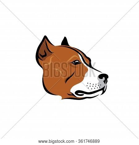 American Staffordshire Terrier Dog - Isolated Vector Illustration