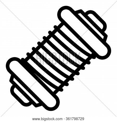 Line Spool Reel Icon. Outline Line Spool Reel Vector Icon For Web Design Isolated On White Backgroun