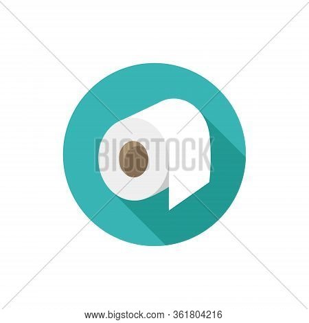 Toilet Paper Wc Vector Flat Design Ilustration