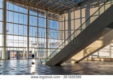 Sochi, Russia - September 1, 2014: New Modern Building Of The Main Olympic Media Center Is Now The V