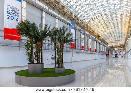 Sochi, Russia - September 1, 2014: New Modern Building Of The Main Olympic Media Center Is Now The V